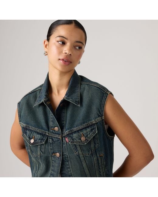 Levi's Green Shrunken '90S Trucker Vest