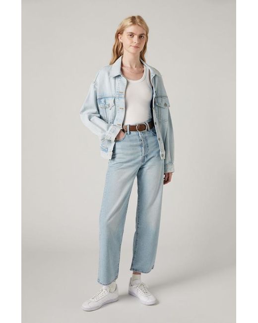 Levi's Blue Ribcage Straight Ankle Jeans