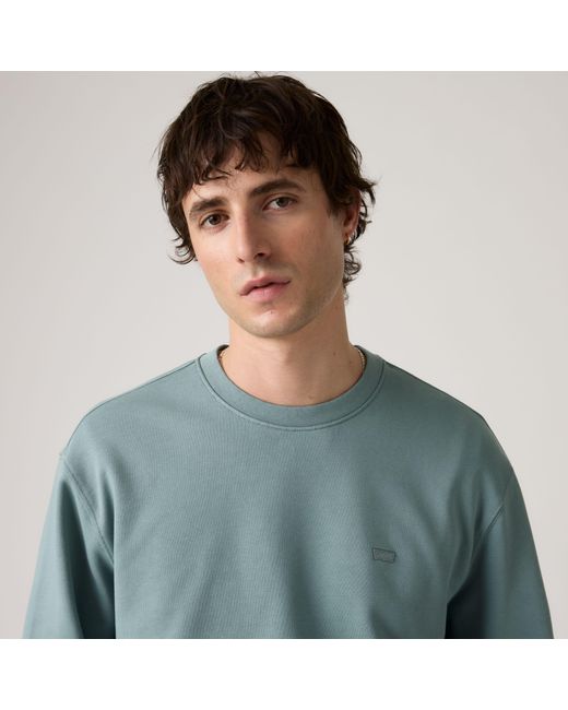 Levi's Blue Original Housemark Crewneck Sweatshirt for men