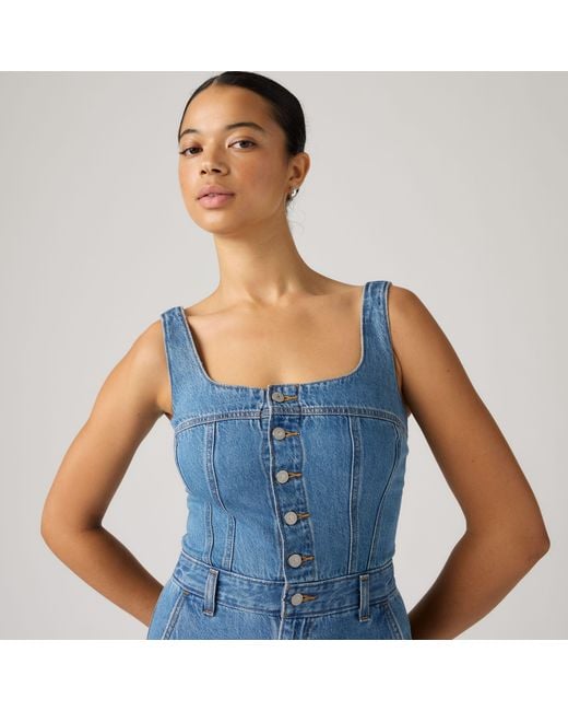 Levi's Blue Audra Seamed Jumpsuit