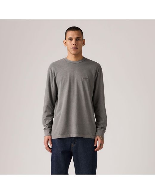 Levi's Gray Long Sleeve Authentic Tee for men