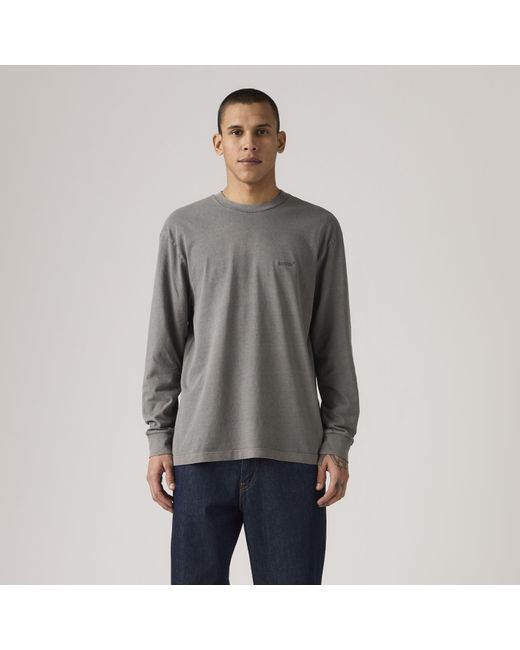 Levi's Gray Long Sleeve Authentic Tee for men