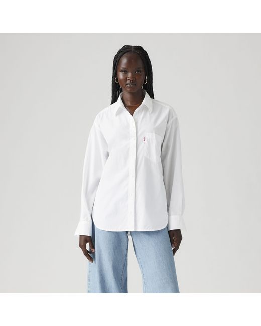 Levi's White Harlie Boyfriend Shirt
