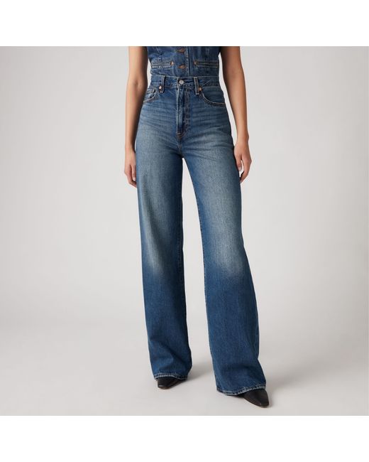 Levi's Blue Ribcage Wide Leg Jeans