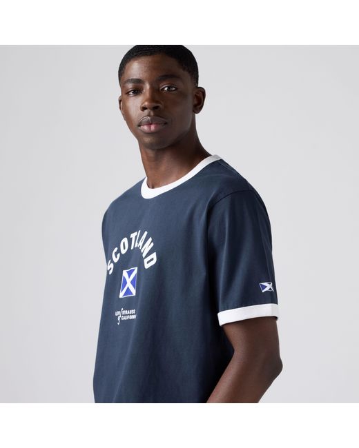 Camiseta Ringer De Escocia Levi's de hombre de color Blue