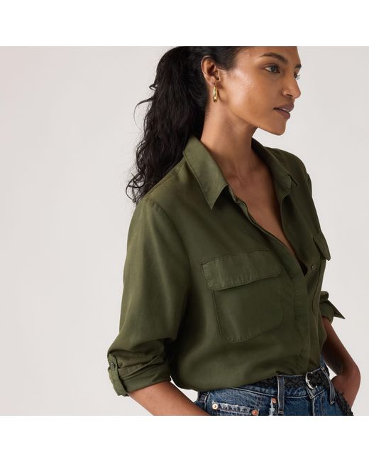 Levi's Green Elaine Utility Lightweight Shirt