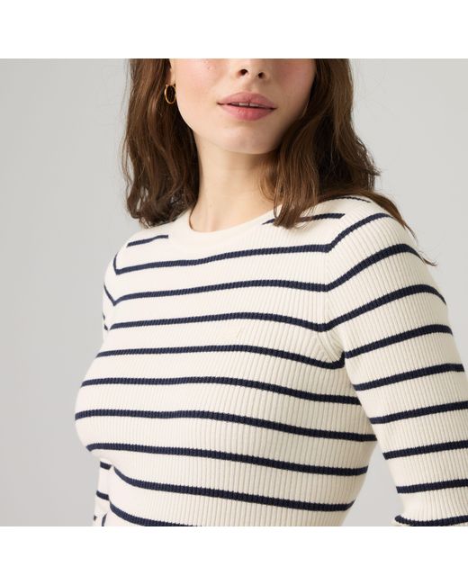 Levi's Gray Crewneck Rib Sweater
