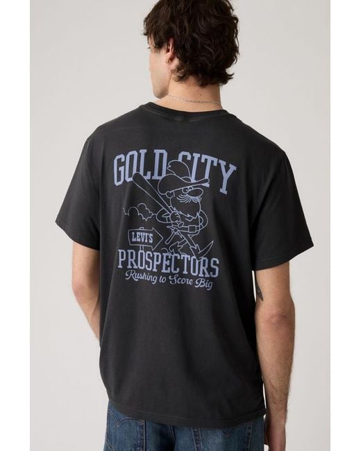 Levi's Black Relaxed Fit Graphic Tee for men
