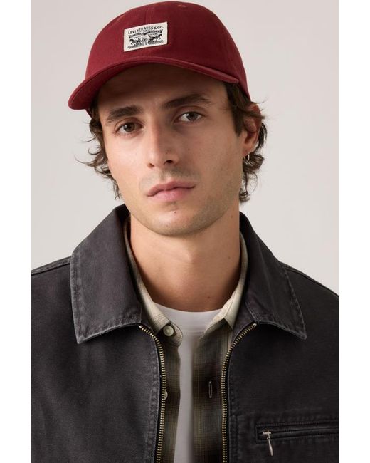 Levi's Black Relaxed Dad Heritage Cap for men