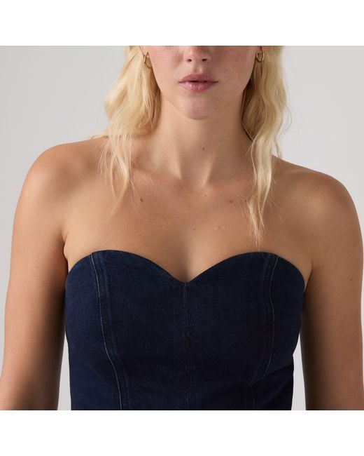 Levi's Blue Sweetheart Bustier