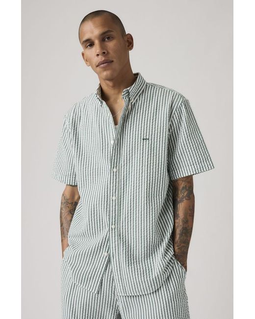 Levi's Gray Short Sleeve Authentic Button Down Shirt for men