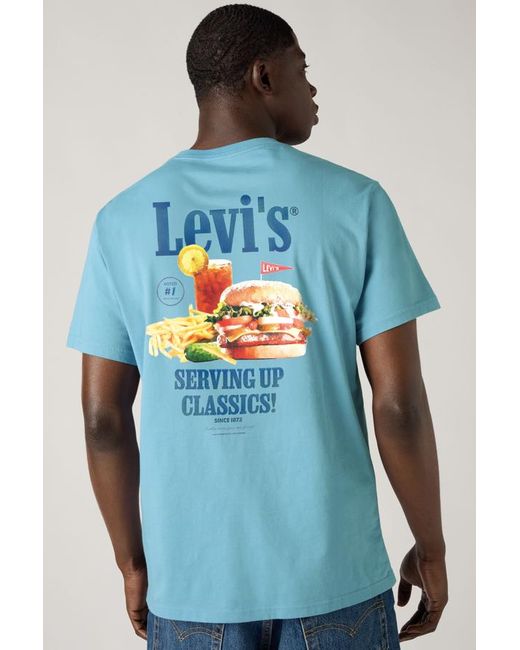 Levi's Blue Relaxed Fit Graphic Tee for men