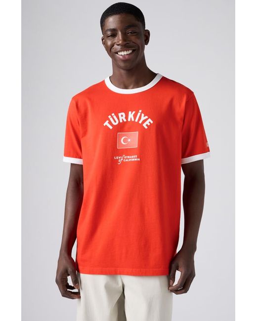 Levi's Red Turkiye Ringer Tee for men