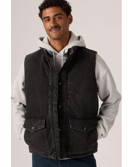 Levi's Black Bexley Puffer Vest for men