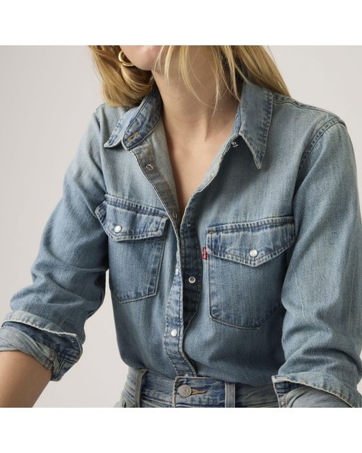 Levi's Blue Iconic Western Shirt