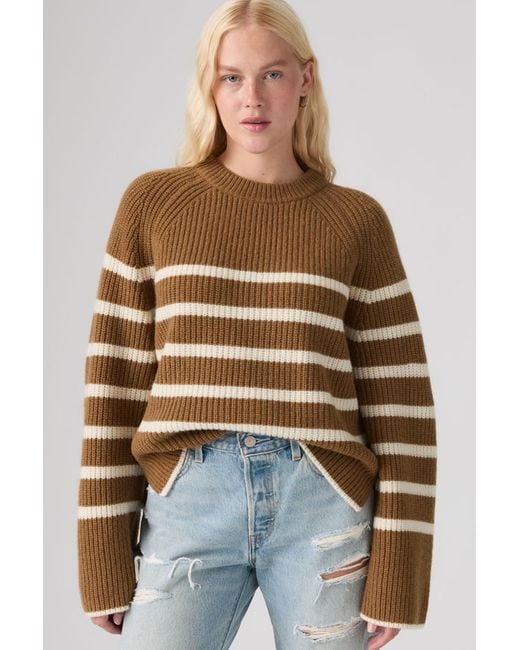 Levi's Brown Frida Wool Crewneck Sweater