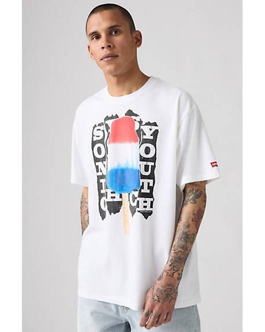 Levi's White Sonic Youth Band Tee for men