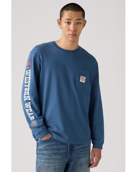 Levi's Blue X Toy Story Long Sleeve Pocket Tee for men