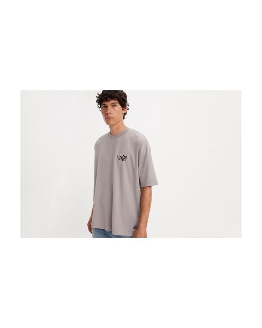Camiseta estampada holgada skateboarding Levi's de hombre de color Black