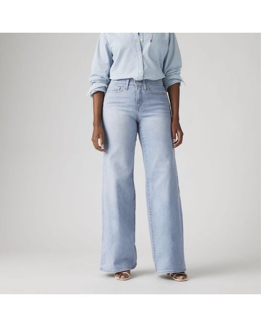Levi's Blue 318 Shaping Wide Leg Jeans