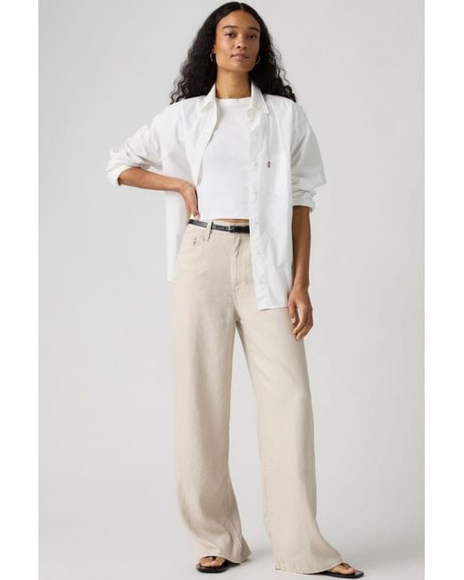 Levi's Natural Cinch Wide Leg Linen Trousers