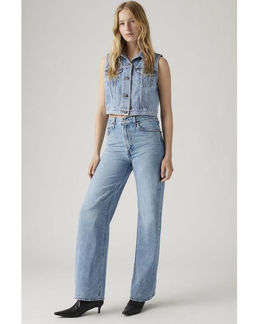 Levi's Black Ribcage Wide Leg Jeans