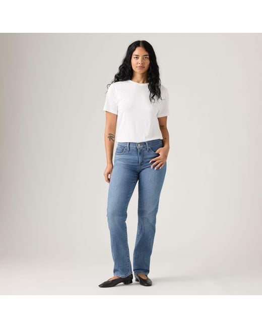 Levi's Blue 314 Shaping Straight Jeans