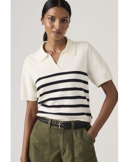Levi's White Super Soft Polo Sweater