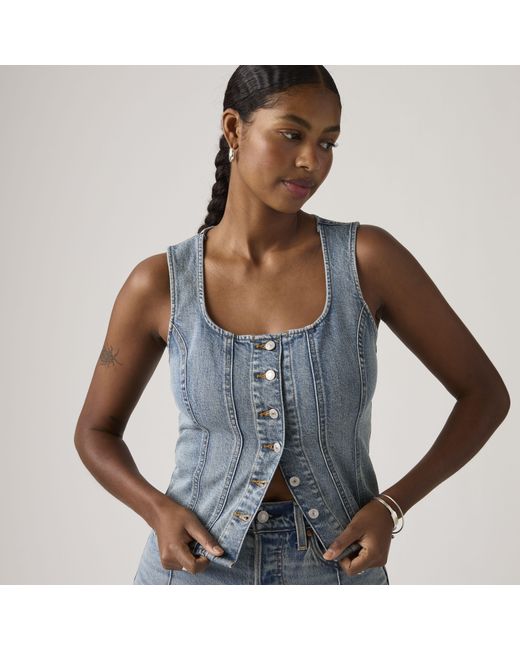 Levi's Sculpted Top in het Blue