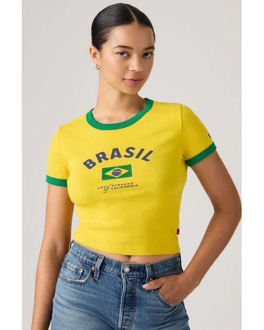 Levi's Yellow X World Cup Ringer Tee