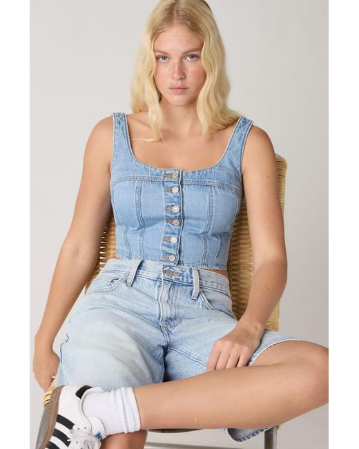 Levi's Blue Audra Seamed Top