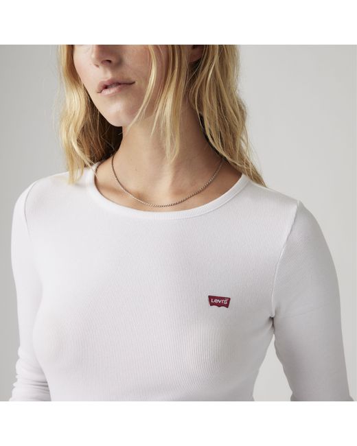 Levi's White Hayes Ls Tee