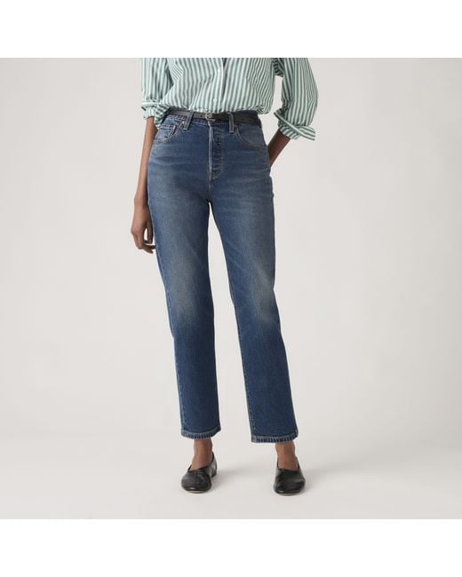 Levi's Blue Cropped 501 Original Jeans A8746-0004