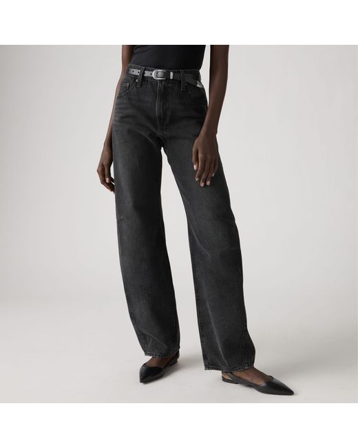 Levi's Black Baggy Dad Barrel Jeans