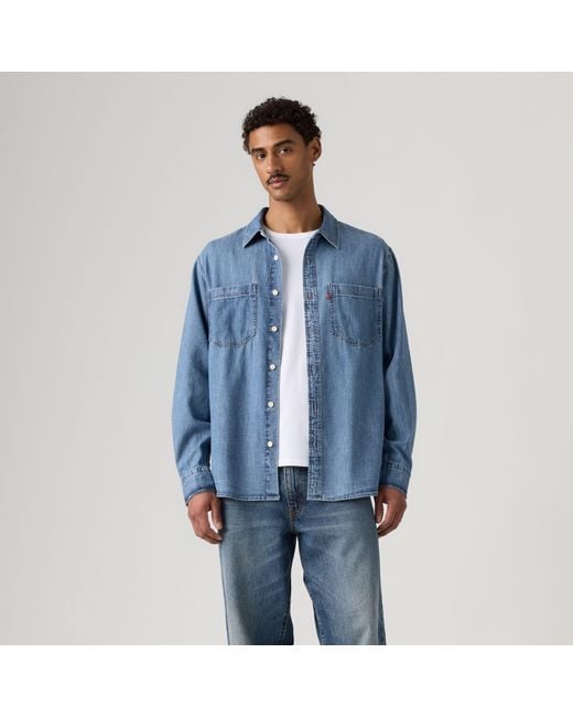 Levi's Mariposa Worker Overhemd in het Blue voor heren