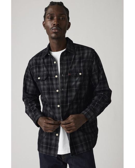 Levi's Black Jackson Worker Corduroy Overshirt for men