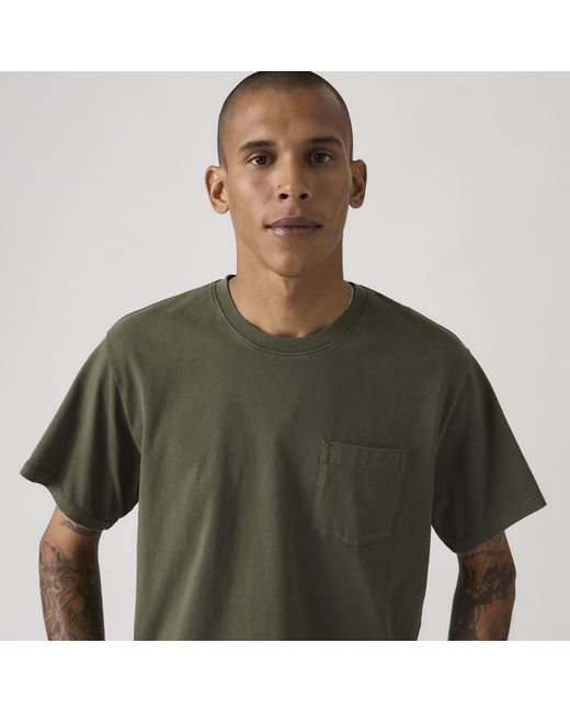 Levi's Green Essential Pocket Tee for men