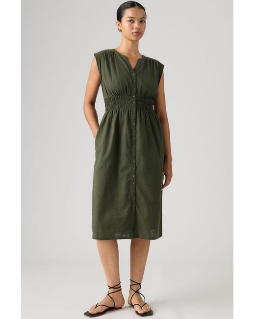 Levi's Green Beatrice Midi Dress