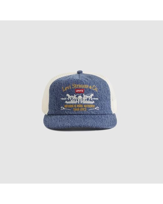Levi's Blue Saddleman Trucker Cap for men