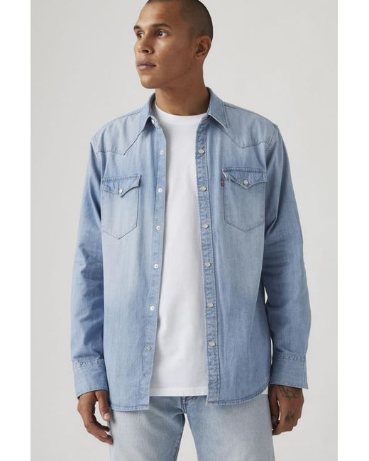 Levi's Black Barstow Western Standard Fit Shirt for men