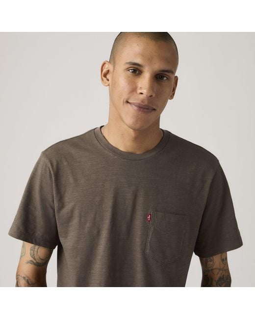 Levi's Brown Classic Pocket Tee for men