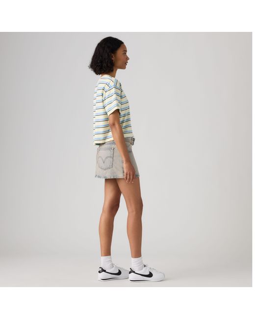 Minifalda Con Cinturón Levi's de color Gray