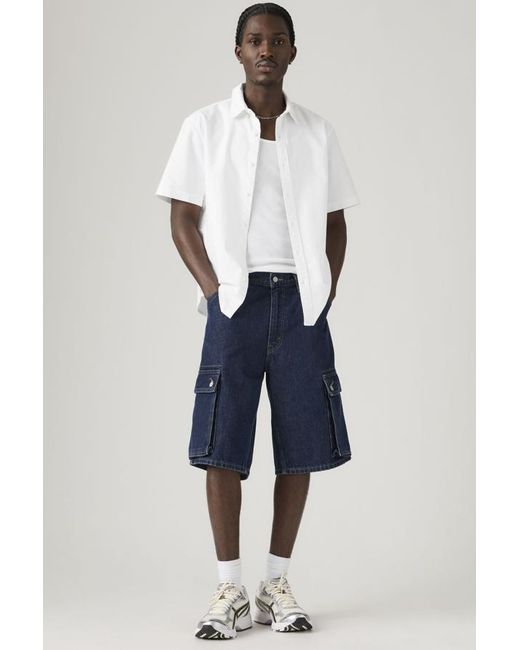 Levi's Blue 478 Baggy Cargo Shorts for men