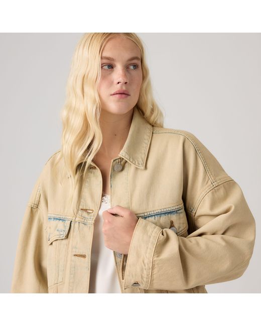 Levi's Natural Loose Crop Trucker Jacket