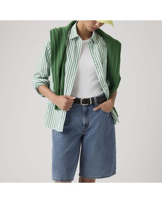 Levi's Blue Baggy Dad Lightweight Jorts