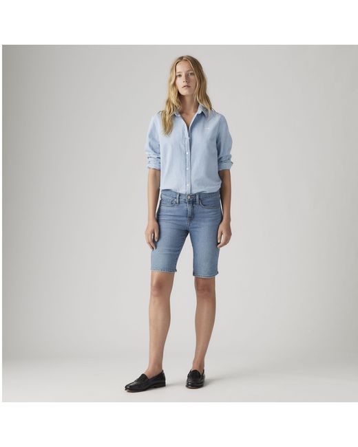 Levi's Shaping Bermudashort in het Blue