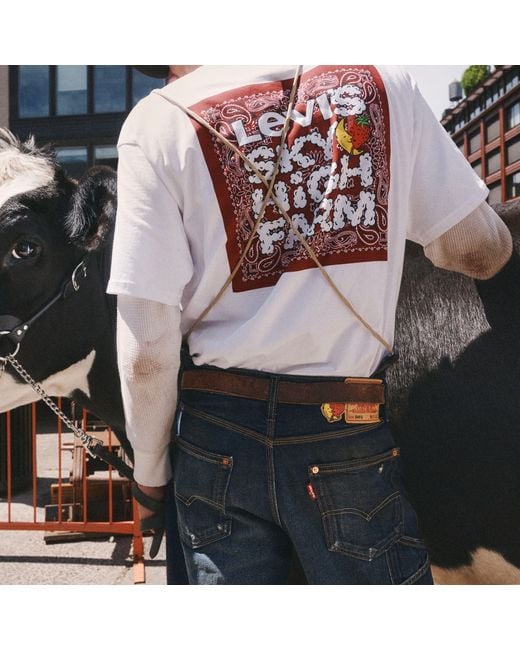 Levi's White X Sky High Farm Goods Pocket Tee for men