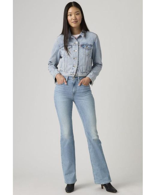 Levi's Blue 726 High Rise Flare Lightweight Jeans