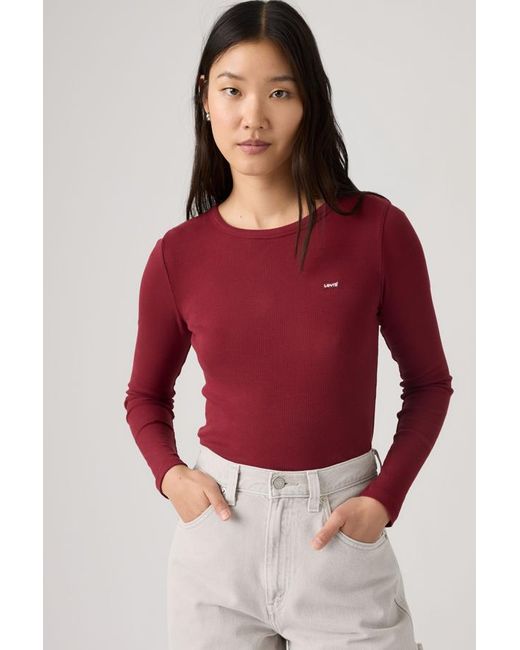 Levi's Red Hayes Long Sleeve Tee