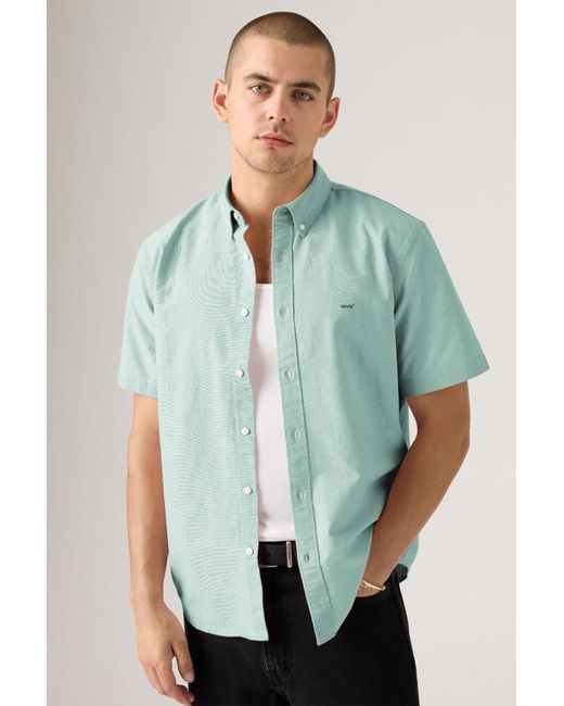 Levi's Green Short Sleeve Authentic Button Down Lightweight Shirt for men